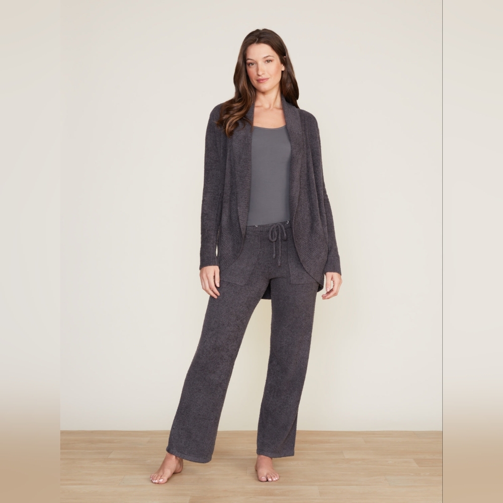 Barefoot Dreams Gray Cozy Chic Light Cardigan Pockets Xs/s